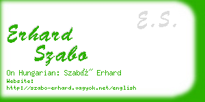 erhard szabo business card
